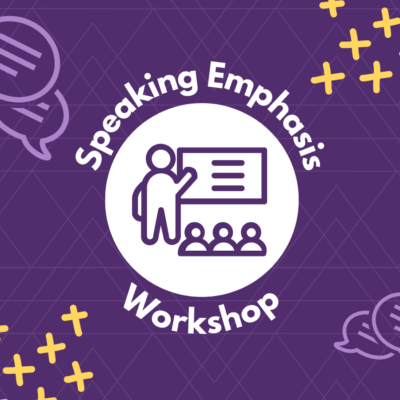 Speaking Emphasis Workshop: Designing and Teaching Speaking Emphasis Courses