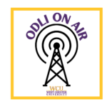 ODLI on Air over a radio broadcast tower over WCU West Chester University logo