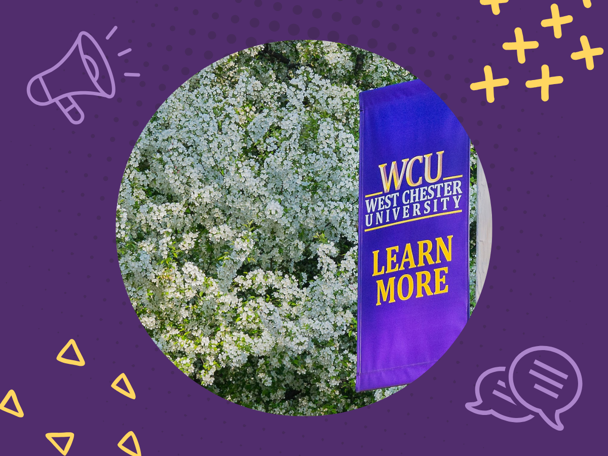 WCU Logo on a purple banner over the words Learn More.