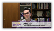 Person talking to camera with a lower third that says Dan Baer